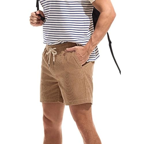 Shorts casuales de pana para hombre talla X-Large miniatura 3