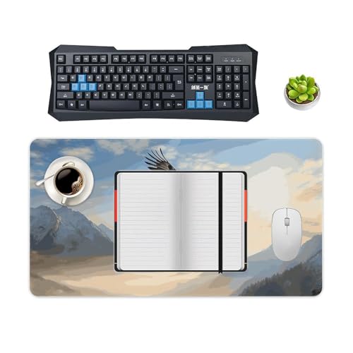 Tapis de souris de jeu grande taille Eagle Mountains LED antidérapant