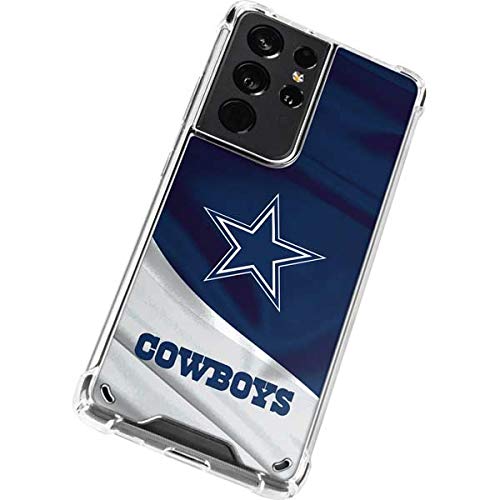Skinit Clear Phone Case Compatible with Galaxy S21 Ultra 5G - Officially Licensed NFL Dallas Cowboys Design