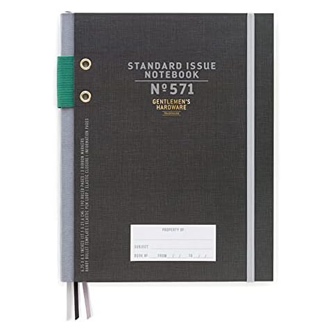 Gentlemen’s Hardware Standard Issue Planner Notebook, GEN571UK, Black Cover