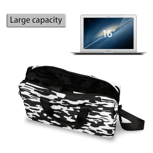Bolsa para laptop 16 pulgadas negra y blanca impermeable miniatura 4