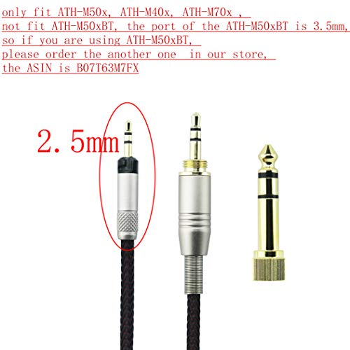 NewFantasia Replacement Upgrade Cable for Audio Technica ATH-M50x, ATH-M40x, ATH-M70x Headphones 1.2meters/4feet - Thumbnail 5