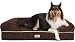Friends Forever 100% Suede Large Dog Bed/Lounge, Prestige Edition (44" x 34" x 10") (Cocoa XL)