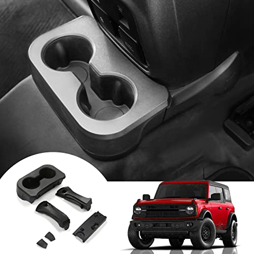 Mabett Removable Rear Dual Cup Holder For Ford Bronco 2021 2022 2023 2/4 Door Bronco Accessories（Not For Bronco Sport #TOP12