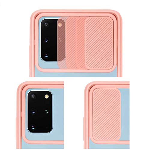 Capa Slide Com tampa protetora da lente da câmera do Galaxy S20+ ou Galaxy S20 Plus (Rosa)