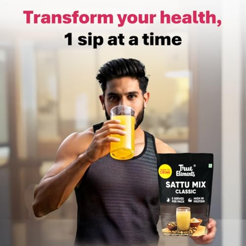 Image of True Elements Sattu Mix Classic (40gm*Pack of 5) - 200gm