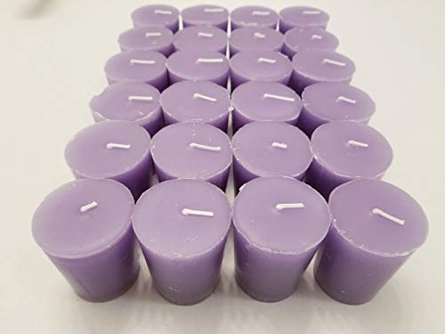 Old Candle Barn 24-Piece Votive Candles - Lavender Scented 15 Hour - Perfect Light Purple Votives - Hand Poured Made in USA