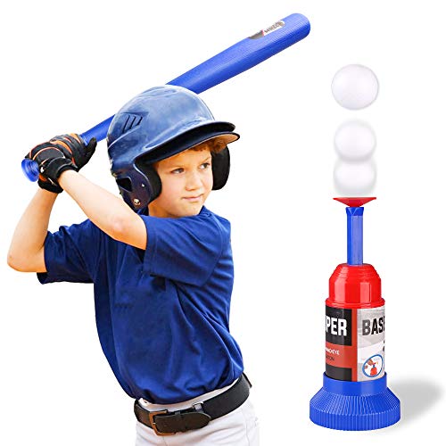 Asyxstar Toddler Toys T-Ball Set,Kids Toys Baseball Tee Ball Set Outdoor Toys for Toddler Boy Toys with 3 Baseballs