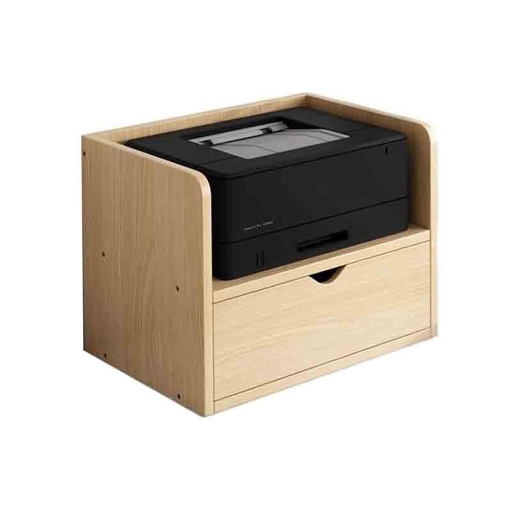 ZTHYSHOZ Printer Stand Office Printer Shelf Desktop Small Stand Heightening Can Put A4 Paper Multi-level(Natural)