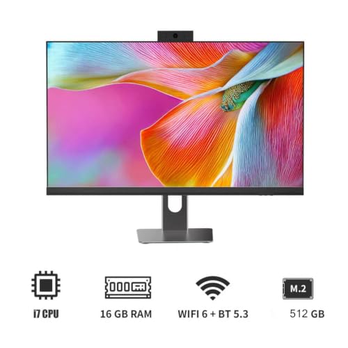 Image of 27 inch All-in-One Desktop Computer, i7 CPU, 16GB RAM, 512GB SSD, Win 11 Home