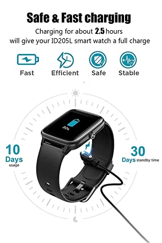 Image of Sounce 2 Pin Magnetic Replacement Charging Cable for Smart Watch, Fitness Band Charging Cable for W26 W26+ W26m W55+ & Support All 2 Pin Watch (Black, Cable Only)
