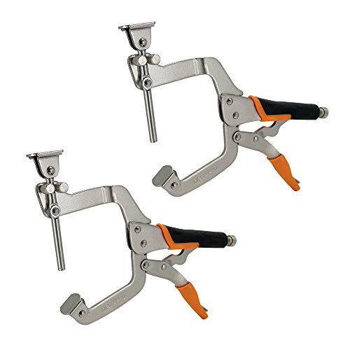 Pocket Hole Clamp 11-1/2 Inch (292mm) Right Angle Clamp Corner Clamp Tools, Pocket Hole Clamp C-Clamp 2 Ways to Use for Woodworking and Pocket Hole Joinery (2 Pack)