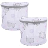 TOYANDONA 2 Piezas Bolsa de Lavado para Ropa Interior Malla Fina Reutilizable con Cremallera Resistente Protege Prendas Delicadas Lavadora para Viajes y Camping