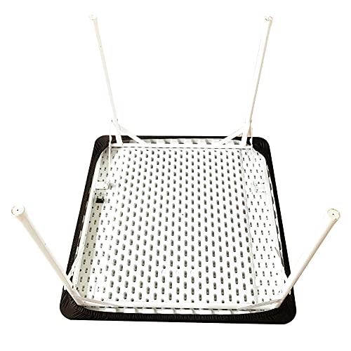 Monibana Cocktail Fitted Spandex Stretch Square Table Covers Caps Elastic Square Tablecloth Black Table Topper 34X34 Inch #TOP4