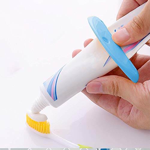 Kiniza 8 Pcs Toothpaste Tube Squeezer Dispenser, Plastic Tube Squeezer Holder Toothpaste Clips For Saving Toothpaste Facial Cleanser Creams Paint And More Tubular Items(Random Colors) #TOP2