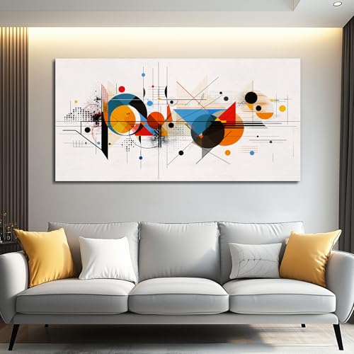 KELIYUAN Large Wall Decor For Living Room Canvas Wall Art For Bedroom Room Minimalism Abstract Geometric Color Line Pictures Wall Paintings Artwork Office Mural Modern Aesthetic Decoration 30"x60"