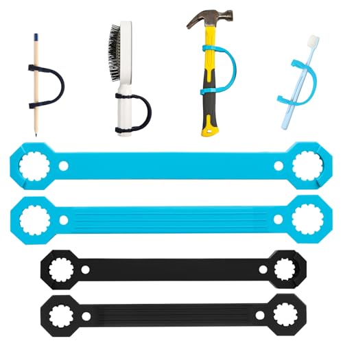 4 Pack Silicone Universal Cuff,Assistive Hand Grip Holder Medium Size for Special Needs,Mobility Daily Living Aid, Therapy, Eating Utensil Holder(Adults – 4 Pack M)