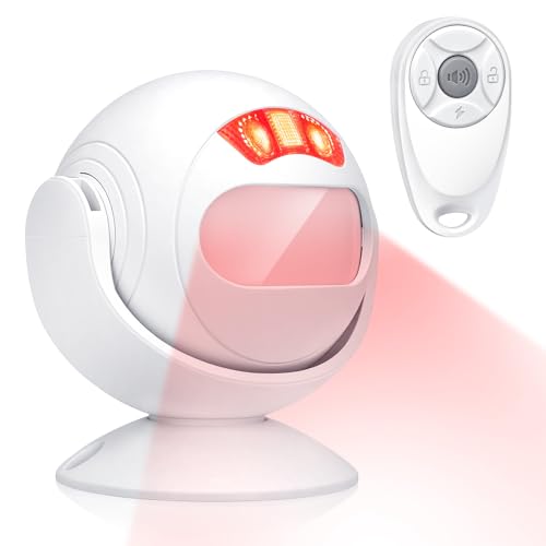 HAPYTHDA Bewegungsmelder Innen mit Alarm, Bewegungssensor mit Fernbedienung, 112 dB PIR Bewegungsmelder Alarm, Anti-Diebstahl Alarmanlage für Haus, Wohnung, Garage, Büro, Geschäfte, Wohnmobil