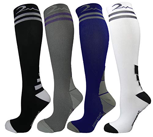 Youth Maximum Performance Graduated Compression Socks Small (Fits Most 5-9 years old), All Black2