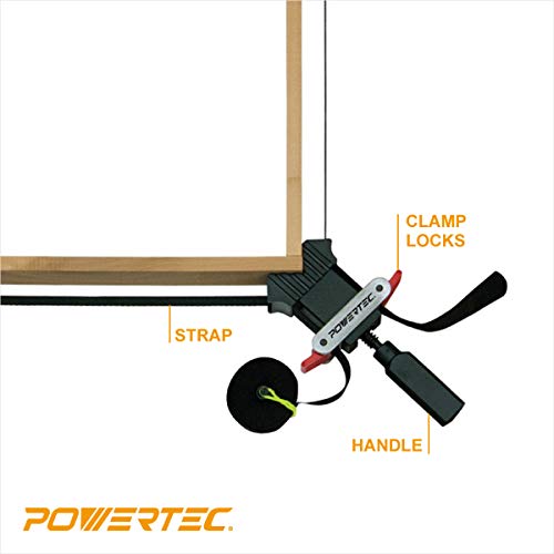 Image of POWERTEC 71017-P2 Quick Release Band Clamp | Woodworking Frame Clamping Strap Holder, 2 PK