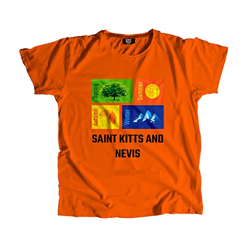 T-shirt Saint Kitts and Nevis orange vêtement de mi-saison confortable