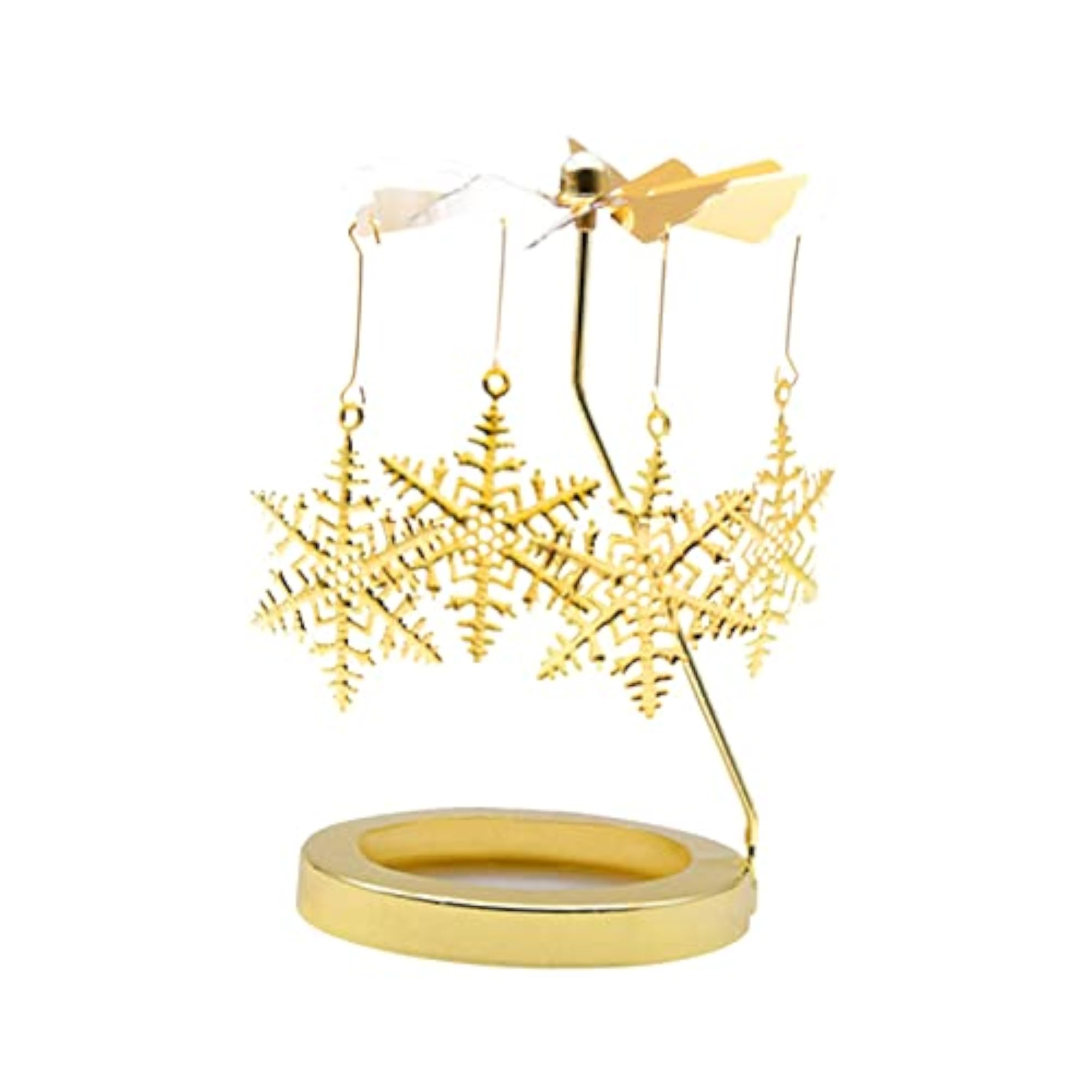 Rotating Snowflake Candle Holder for Living Room Decor