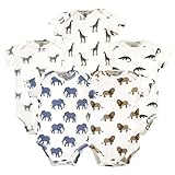 Luvable Friends Touched by Nature Bodysuits 5pk, Safari Animal Creatures, 12-18M
