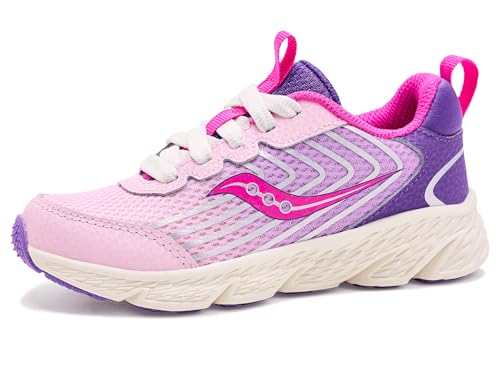 Saucony Wind 3.0 (Little Big Kid) Sneaker, Pink/Purple, 5.5 US Unisex by Saucony - Used condition - US$33.35