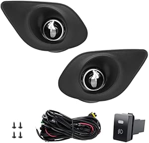 WestMotive, Fog Light for 2019-2022 Charger Fog Lamp Kit with Universal Wiring Harness and Switch Clear Lens Halogen Bulbs FL17979