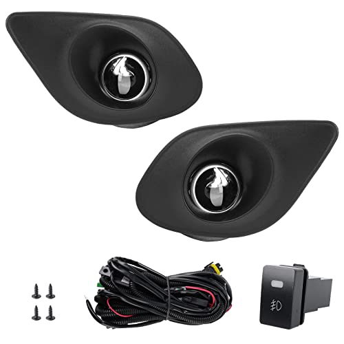 WestMotive, Fog Light for 2019 Charger Light/ 2020 2021 2022 Kit with Universal Wiring Harness and Switch Clear Lens Halogen Bulbs FL17979