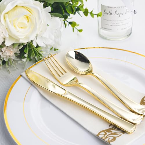 N9R-200pcs-Gold-Plastic-Silverware-Disposable-Gold-Plastic-Silverware-Cutlery-Set-100-Forks-50-Spoons-50-Knives-for-Party-Birthday-Wedding N9R 200pcs Gold Plastic Silverware Disposable Gold Plastic Silverware Cutlery Set 100 Forks 50 Spoons 50 Knives for Party Birthday Wedding