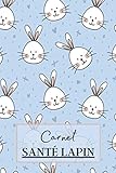  Carnet Santé Lapin: Carnet de sante à remplir pour votre lapin. Notez les vaccins, la nourriture utilisé mais aussi l\'évolution de son poids, sa taille etc  + 100 pages