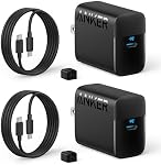 Anker 45W USB C Charger Block, PPS Fast Charger with USB-C Cable for iPhone 17/16/15 and More Series, iPad, Galaxy S24 Ultra (2-Pack 5 ft Cable Included)