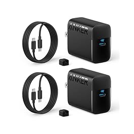 Anker 45W USB C Charger Block, PPS Fast Charger with USB-C Cable for iPhone 16/15 and More Series, iPad, Galaxy S24 Ultra (2-Pack 5 ft Cable Included)