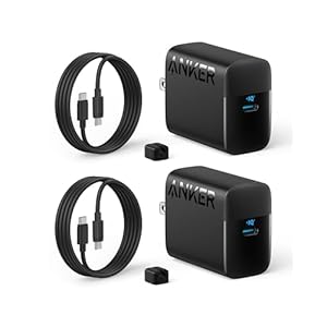 Anker 45W USB C Charger Block, PPS Fast Charger with USB-C Cable for iPhone 17/16 and More Series, iPad, Galaxy S24 Ultra (2-Pack 5 ft Cable Included)