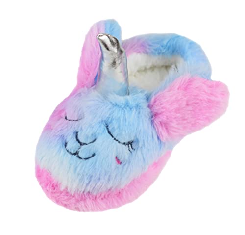Girls/Kids Warm Unicorn Slippers with Fuzzy Plush Fleece House Slip-on Shoes