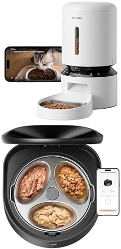 Bundle of PETLIBRO Granary Automatic Cat Feeder with Camera, 1080P HD Video with Night Vision + PETLIBRO Polar Automatic Cat Feeder Wet Food Refrigerated Semiconductor Cooling&Quick Chills Wet Food Di