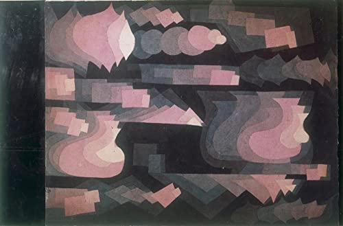 Toile Paul Klee Fugue en rouge 60x90cm pour habiller un mur vide avec élégance