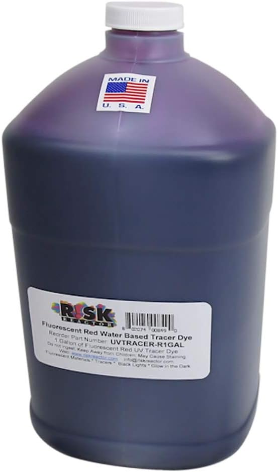 UVTRACER-R1GAL one gallon of Fluorescent Red Black Light Leak Detection Dyes