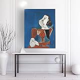 WKAQM Picasso Affiche Abstraite Toile Peinture Cauchemar Avant noël Murale Art Nordique Salon Imprime Decoration de la Maison Tableau 50x70cm (sans Cadre)