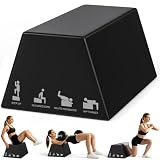 Rendpas Hip Thrust Box – Curved & Trapezoid Foam Core Glute Box, 800 lb Capacity, Non-Slip Padded Glute Bridge Bench for Hip Thrusts, Step Ups, Glute Kickbacks | Home Gym Lower Body Workout Equipment