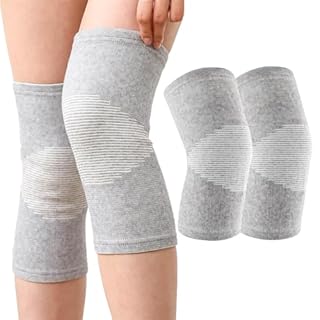 JOOTUEPO Knee Support, Tutore Ginocchio, 2 pezzi Ginocchiera in bambù, Ginocchiere Compressione per Uomini e Donne, Supporto per Artrite,Dolore alle Articolazioni,Lesioni dei Legamenti
