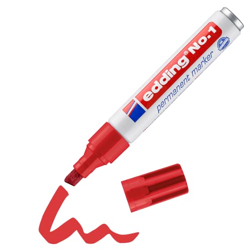 Edding 1-5 mm Chisel Tip Permanent Marker - Red
