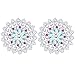 NONE Pegatinas de Pezón Autoadhesivas Pegatinas de Cristal Brillantes Empanadas Rave Cubiertas de Pezón de Diamantes de Imitación para Mujeres 1 par