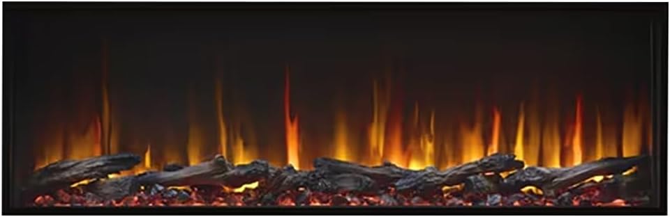 SimpliFire Scion Built in Linear Electric Fire Place, 43 Inch Flush Mount Electric Fireplace Insert with Wi-Fi App and Remote Control, Custom Flame Effects, Modern Fireplace for Living Room