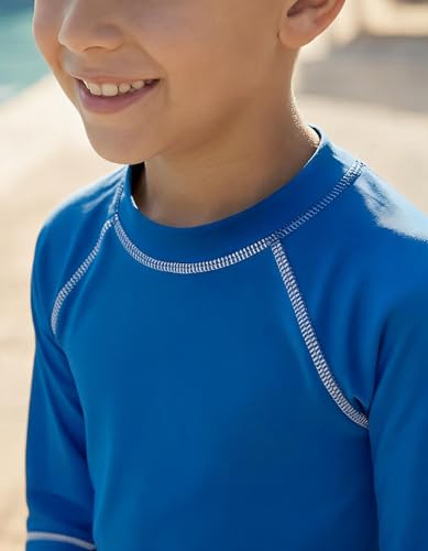 Image of City Threads Rash Guard for Boys SPF 50+ Made in USA, Long Sleeve Swim Shirt with Sun Protection, Toddler, and Youth Sizes