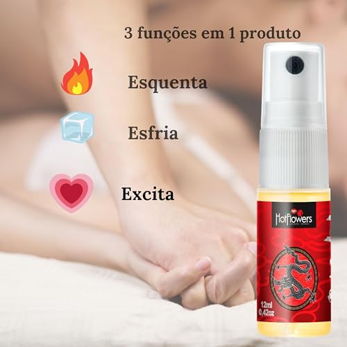 Kit 3 Spray Oriental Chinesa Esquenta Esfria Retarda Unissex 12 ML cada HotFlowers