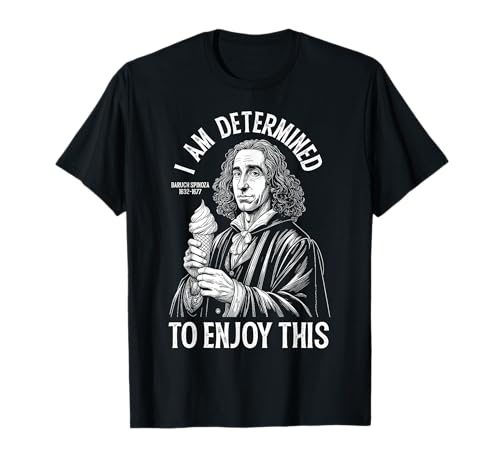 Funny Philosophy Spinoza Determinism Ice Cream Philosophe T-Shirt