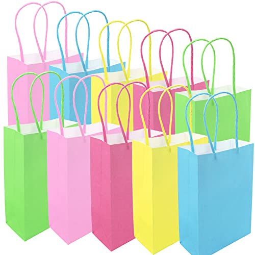 10 Stück Geschenktüten 21 x11 x27cm Papiertüten Geschenktaschen Candy Tüten zum Geschenken Cover