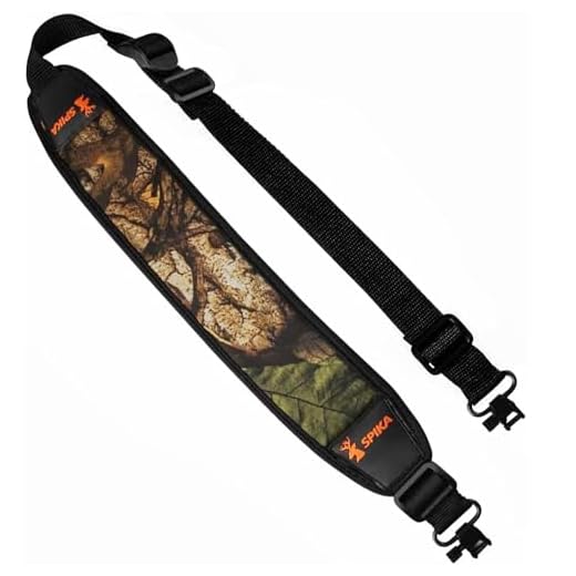SPIKA Camo Gun Rifle Sling with Swivels,Padding Adjustable Strap for Hunting,Shooting